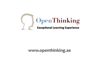 www.openthinking.ae	
  
 