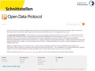 Schnittstellen http://www.odata.org / 