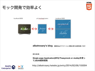 モック開発で効率よく

http://albatrosary.hateblo.jp/entry/2014/02/06/155004

 