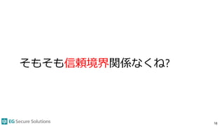 そもそも信頼境界関係なくね?
18
 