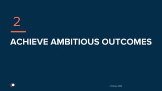 © Patreon 2018
ACHIEVE AMBITIOUS OUTCOMES
2
 