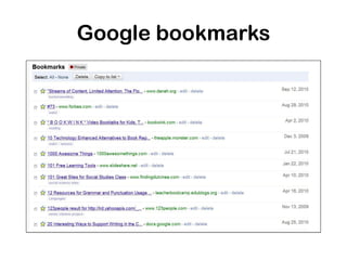 Google bookmarks
 