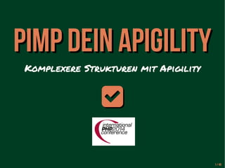 PPIIMMPP DDEEIINN AAPPIIGGIILLIITTYY 
Komplexere Strukturen mit Apigility 
 
1 / 46 
 