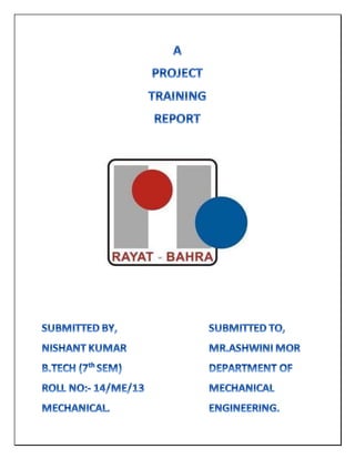 Project training report 