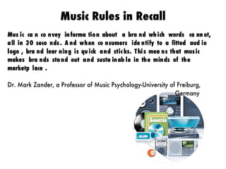 Music Rules in Recall 