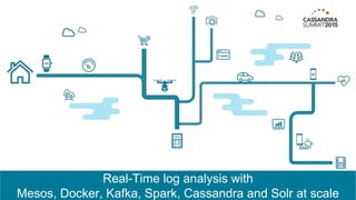 Real-Time log analysis with
Mesos, Docker, Kafka, Spark, Cassandra and Solr at scale
 