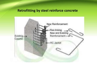 Retrofitting by steel reinforce concrete
 