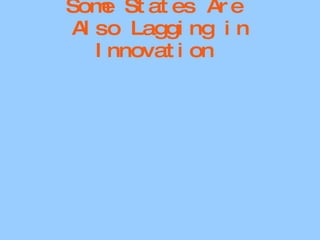 Some States Are  Also Lagging in Innovation  