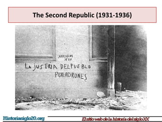 The Second Republic (1931-1936)
 