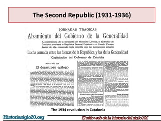 The Second Republic (1931-1936)
The 1934 revolution in Catalonia
 