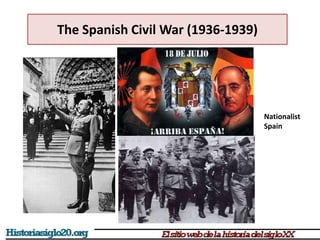 Nationalist
Spain
The Spanish Civil War (1936-1939)
 