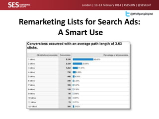 London | 10–13 February 2014 | #SESLON | @SESConf
@WolfgangDigital

Remarketing Lists for Search Ads:
A Smart Use

 