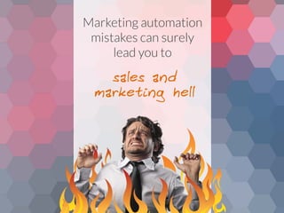 Marketing automation
mistakes can surely
lead you to
sales and
marketing hell
 