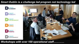 Smart Dublin is a challenge led program not technology led
Workshops with over 100 operational staff…………
 