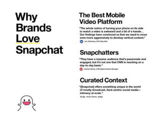 Snapchat Advertising Sales Deck