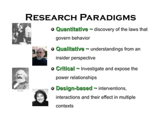 Research Paradigms
 