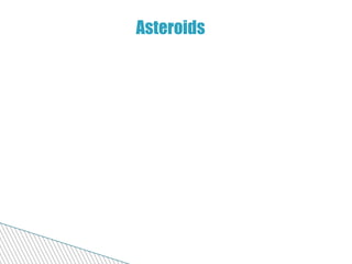 Asteroids Most Asteroids-rock remains from the formation of the Solar system-orbit the sun in the asteroids belt between Mars and Jupiter. Here you’ll find million of asteroids ranging in size from a few hundred feat to a few hundred miles in diameter. 