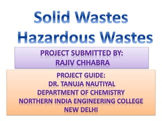 Solid and harzardous waste