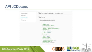 SQLSaturday Paris 2016
API JCDecaux
 