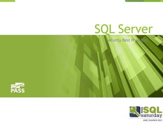 SQL Server
Security Best Practices
 
