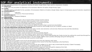 SOP for analytical instruments:
 