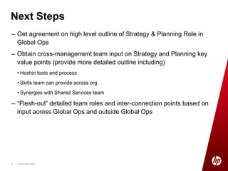 HPSS Sales Strategy / Planning