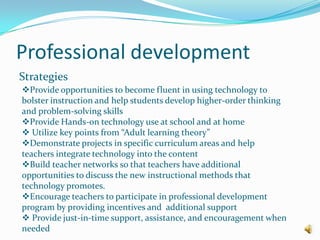 The committee would be oriented on various important aspects of the plan and meetings will be scheduled at convenient timesPlanning Process- Vision statementFollowing guidelines and incorporating the Schools vision and mission statement an appropriate vision statement would be formulated.