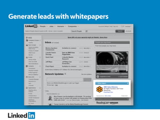 Generate leads with whitepapers
 