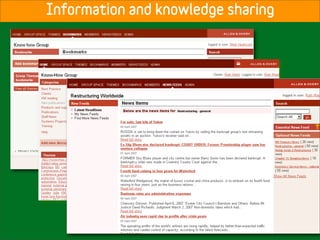 Information and knowledge sharing