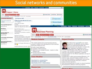 Social networks and communities