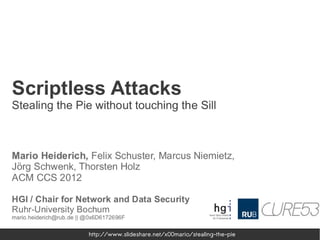 http://www.slideshare.net/x00mario/stealing-the-pie
 