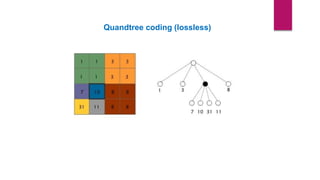 Quandtree coding (lossless)
 