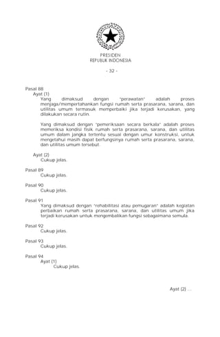 UU 1 Tahun 2011 tentang Perumahan dan Kawasan Permukiman