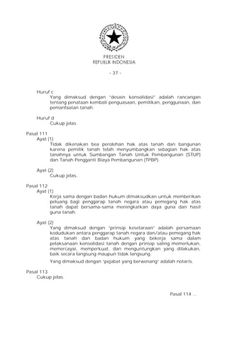 UU 1 Tahun 2011 tentang Perumahan dan Kawasan Permukiman