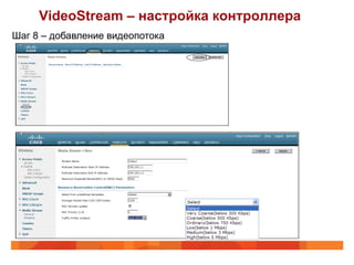 VideoStream – настройка контроллера
Шаг 8 – добавление видеопотока
 