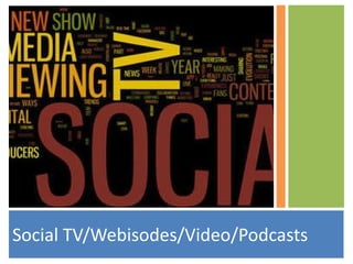 Social TV/Webisodes/Video/Podcasts 