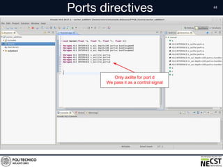 Ports directives
• Text
Only axilite for port d
We pass it as a control signal
 