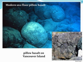 Modern sea-floor pillow basalt
pillow basalt on
Vancouver Island
Steven Earle
 