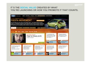 IT´S THE SOCIAL VALUE CREATED BY WHAT
YOU´RE LAUNCHING OR HOW YOU PROMOTE IT THAT COUNTS.
.
 