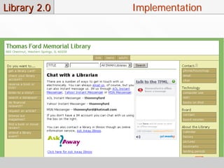 Library 2.0   Implementation