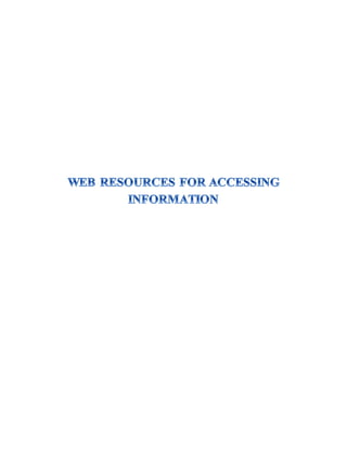 Web resources