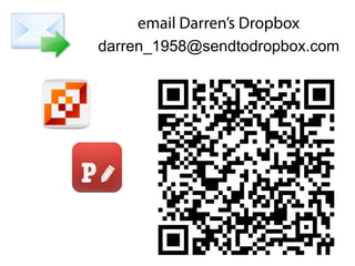 email Darren’s Dropbox
darren_1958@sendtodropbox.com
 