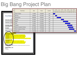 Big Bang Project Plan
 