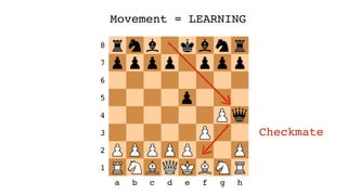 Movement = LEARNING
Checkmate
 