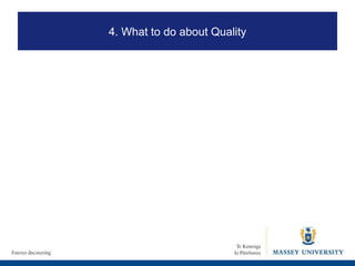 4. What to do about Quality 