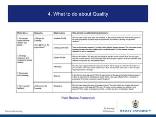 Peer Review Framework 4. What to do about Quality 