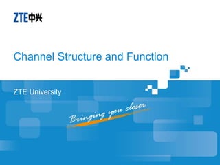Channel Structure and Function
ZTE University
 