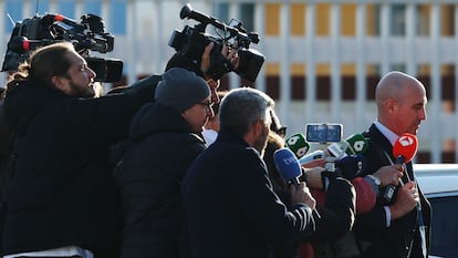 Rubiales, a su llegada a la Audiencia Nacional.