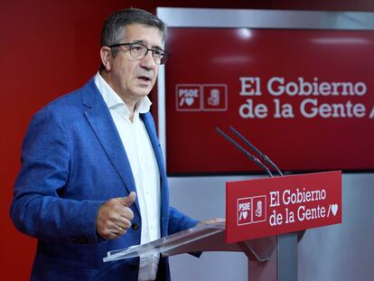 Patxi López, portavoz del PSOE en el Congreso.