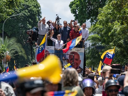 La lider de la oposición, María Corina Machado, convoco a sus seguidores a un día más de protestas en la ciudad de Caracas.